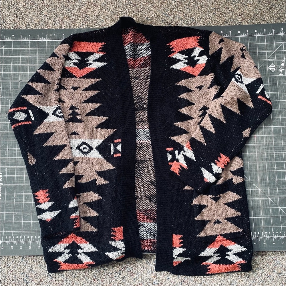 Acrylic sweater with southwestern color